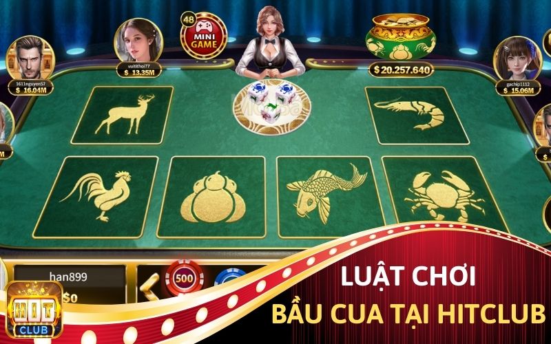 Luật chơi Bầu Cua Hit Club.