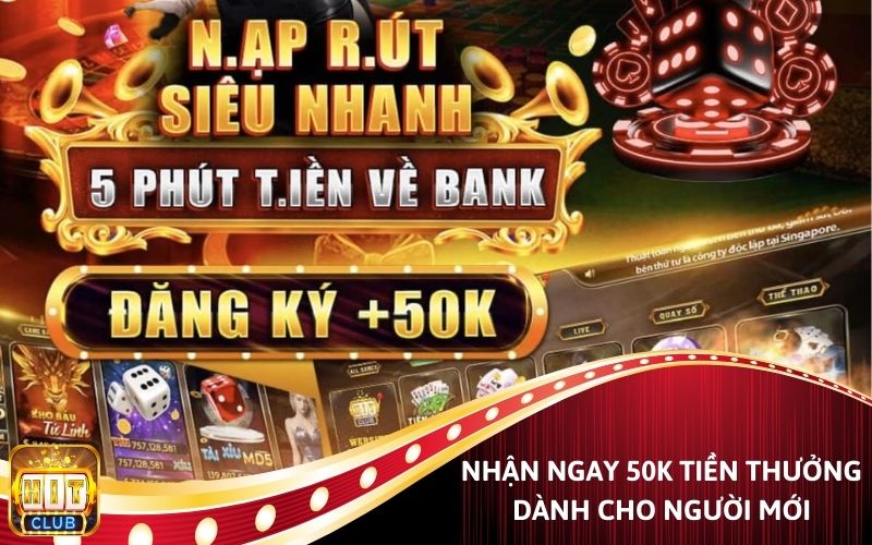 Nhận ngay 50k tiền thưởng dành cho người mới.